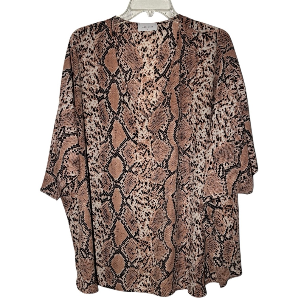 Adrienne‎ Snake Print Dolman Sleeve Blouse Size Medium Womens Top